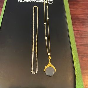 Elegant gold chains - one with magnifier- vintage- $75 for both or $40 each